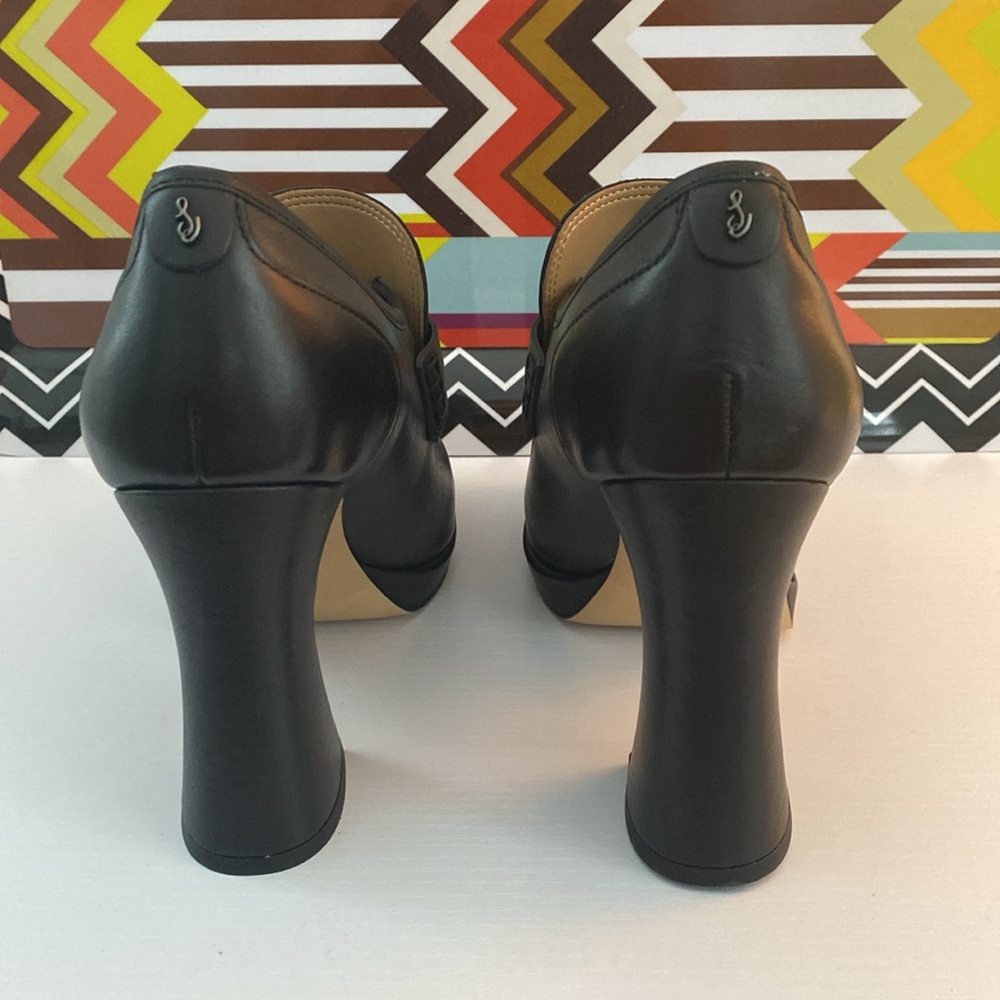 Sam Edelman Black Platform Loafer Heels - Picture 5 of 6